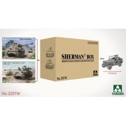COMBO CARRO DE COMBATE SHERMAN x 2 BOX + JEEP WILLYS -Escala 1/35- Takom 2207W COMBO CARRO DE COMBATE SHERMAN x 2 BOX + JEEP WILLYS -Escala 1/35- Takom 2207W