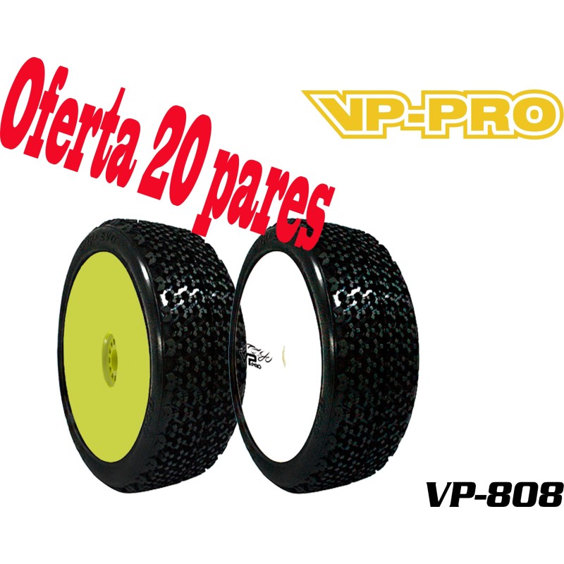 LOTE 20 PAREJAS DE RUEDAS GRIPZ EVO VP PRO VP808 (10 COCHES COMPLETOS)