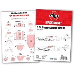 MASCARA CABINA Messerschmitt Bf109G-5/G-6 -Escala 1/24- Airfix A65009