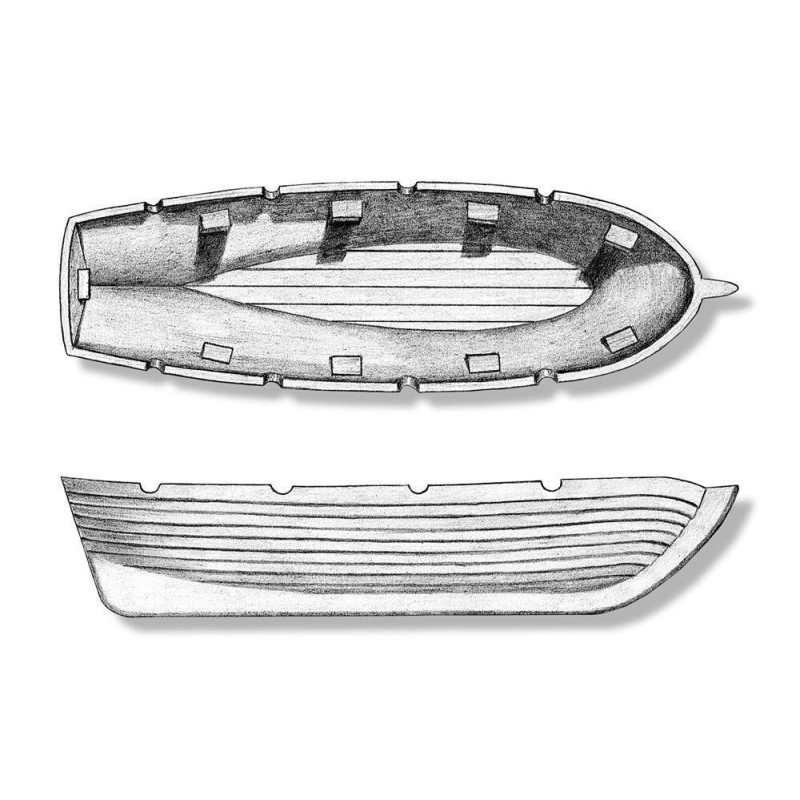 CHALUPA MADERA / PLASTICO 70 mm (Unidad)- AMATI 4305/07 CHALUPA MADERA / PLASTICO 70 mm (Unidad)- AMATI 4305/07