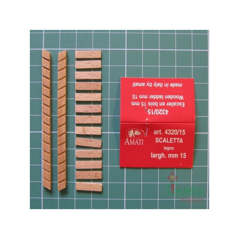 ESCALERA CON PELDAÑOS MADERA (ANCH: 15mm)  - AMATI 432015 ESCALERA CON PELDAÑOS MADERA (ANCH: 15mm)  - AMATI 432015