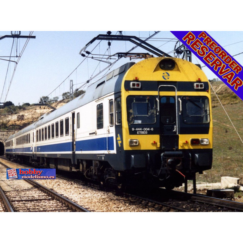 AUTOMOTOR RENFE 444 AZUL-BLANCO - EP.V - ESCALA H0 - ELECTROTREN HE2022 AUTOMOTOR RENFE 444 AZUL-BLANCO - EP.V - ESCALA H0 - ELECTROTREN HE2022
