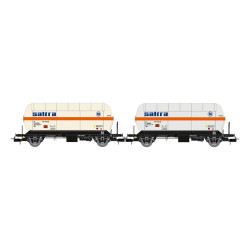 SET DE 2 VAGONES CISTERNA GAS ZGKK SALTRA - ESCALA H0 - EP.V - ELECTROTREN HE 6070